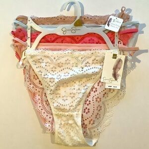 Jessica Simpson Panties Ultra Flirty Bikini Fit 5 Pack L New
